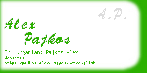 alex pajkos business card